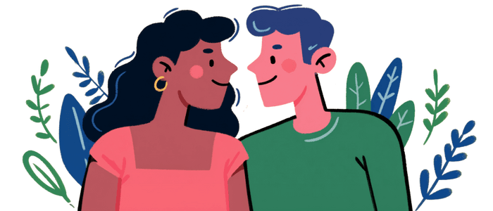 Illustration of two people