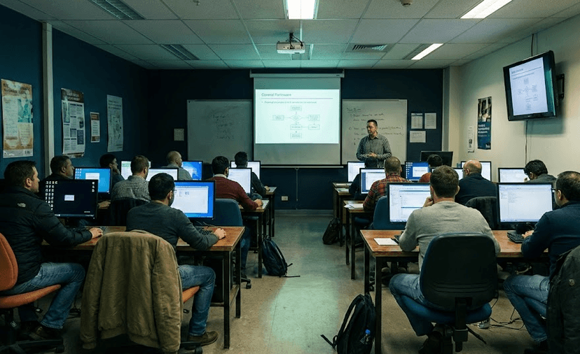 Research team at work