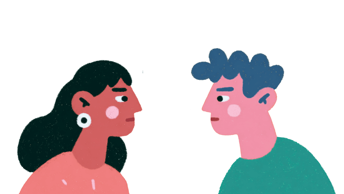 Illustration of two people